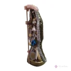 santa muerte dorada 30 cm vestida dinero negocio protección económica