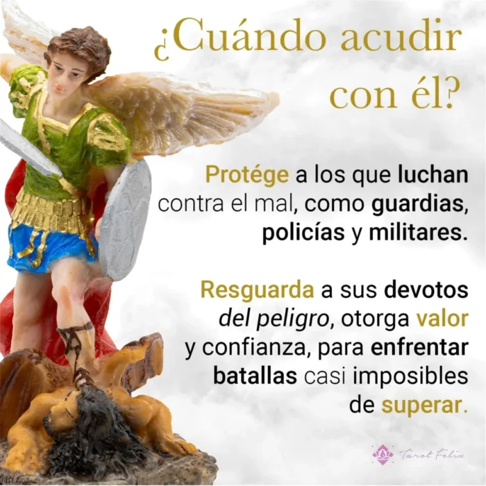 Estatua Arcángel Miguel 15cm - Protección y Decoración Espiritual
