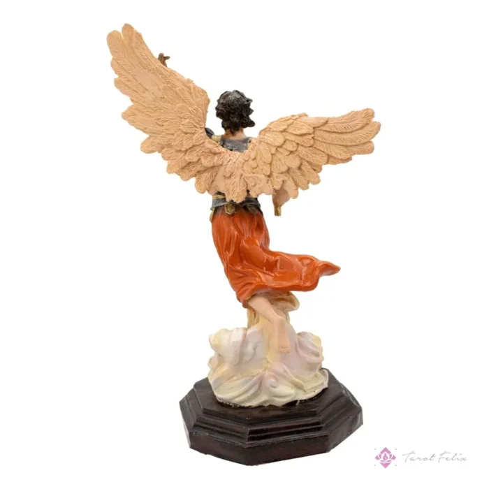 Arcángel San Uriel Escultura 33cm con Ojo de Vidrio - Arte Religioso Único