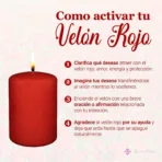 Vela Roja Esotérica 10cm para Amarres y Endulzamientos Amorosos | Tarot Felix