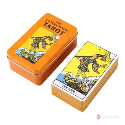 Tarot Rider Waite Dorado Deluxe: 78 Cartas PVC Flex de Alta Calidad para Coleccionistas