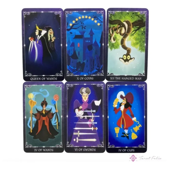Set Completo Tarot Disney Villanos: 78 Cartas + Ebook Exclusivo