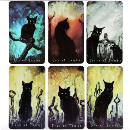 Tarot Gato Embrujado: 78 Cartas Oscuras + Guía Espiritual | Tarot Felix