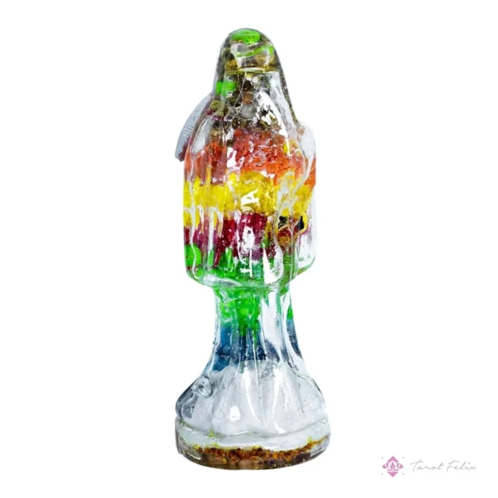 Estatua Santa Muerte Transparente 15cm con Libro - Protección y Espiritualidad