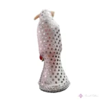 Santa Muerte Blanca 30cm Vestida para Paz y Protección del Hogar + Libro
