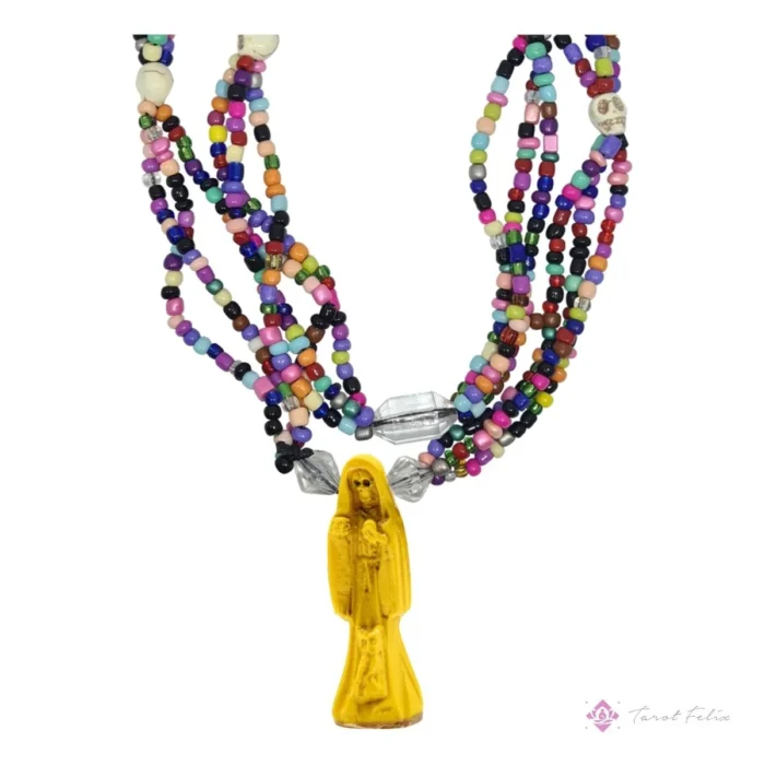 Mazo Santa Muerte Amarilla: Atrae Riqueza y Prosperidad | Tarot Felix
