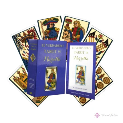 Mazo de Tarot de Marsella Auténtico: 78 Cartas Originales con Guía
