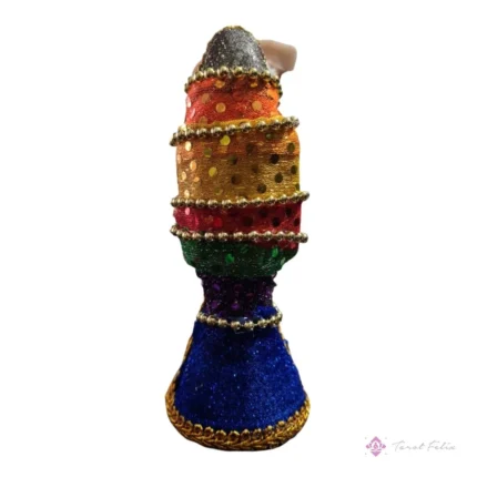 Estatua Santa Muerte 7 Potencias Multicolor 24cm + Libro Exclusivo
