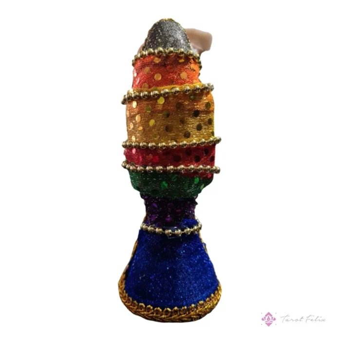 Estatua Santa Muerte 7 Potencias Multicolor 24cm + Libro Exclusivo