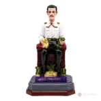Estatua Jesús Malverde 30 cm en Trono de Oro - Santo Patrono Curado