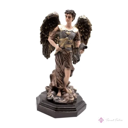 Escultura Arcángel San Gabriel 33 cm - Decoración Espiritual Metálica