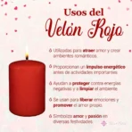 Vela Roja Esotérica 10cm para Amarres y Endulzamientos Amorosos | Tarot Felix
