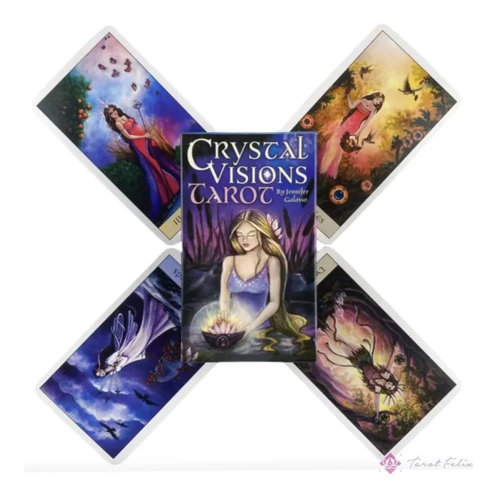Tarot Crystal Visions: Guía Espiritual y Adivinación con 78 Cartas + eBook