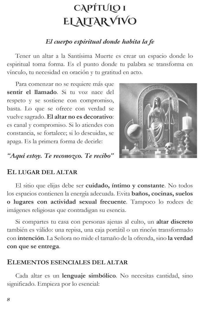santa muerte libro impreso oración y guía espiritual