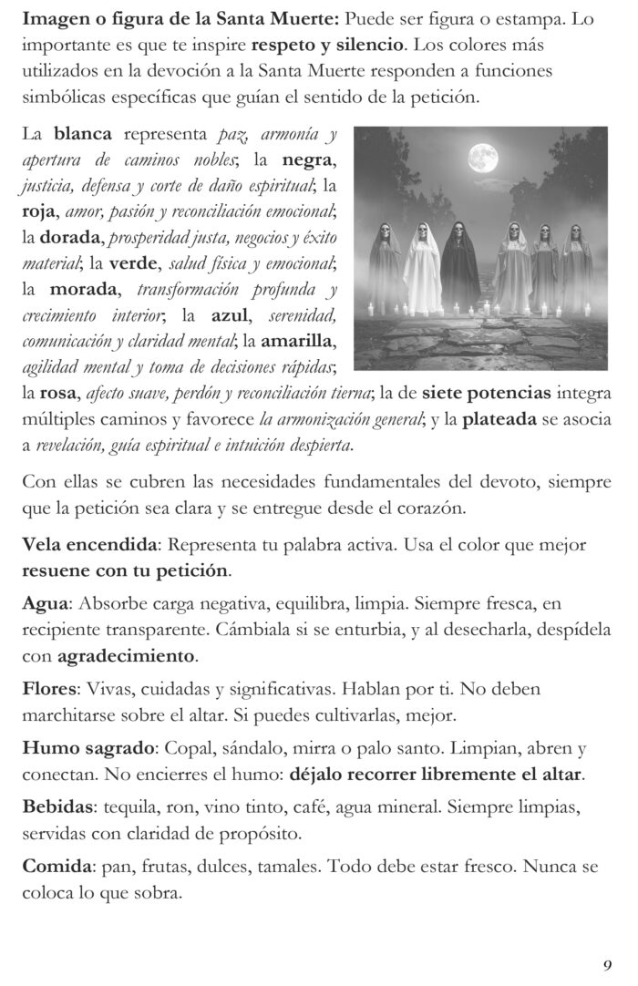 santa muerte libro impreso oración y guía espiritual