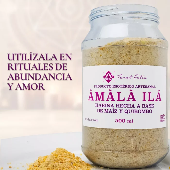 Amala 500 Ml Harina Pura Maiz Y Quimbombo Ofrenda Santeria 4