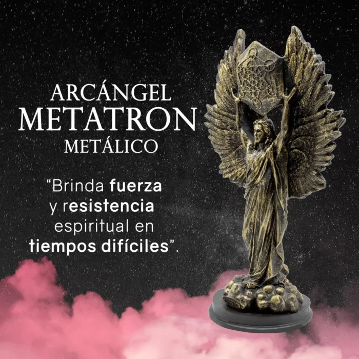 Arcangel Metatron Dorado Proteccion Celestial 35 Cm 2