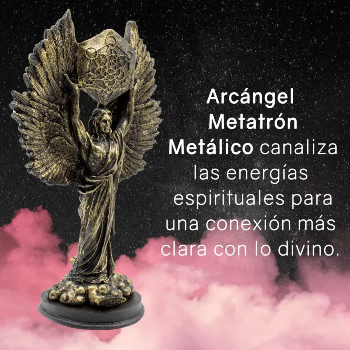 Arcangel Metatron Dorado Proteccion Celestial 35 Cm 4
