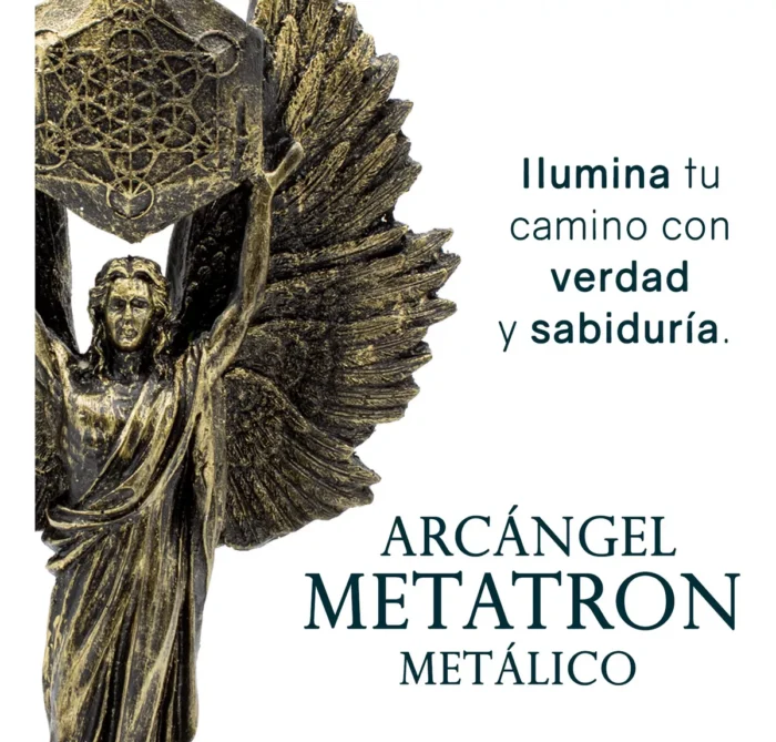 Arcangel Metatron Dorado Proteccion Celestial 35 Cm 5