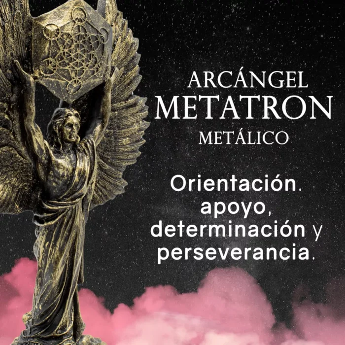 Arcangel Metatron Dorado Proteccion Celestial 35 Cm 6
