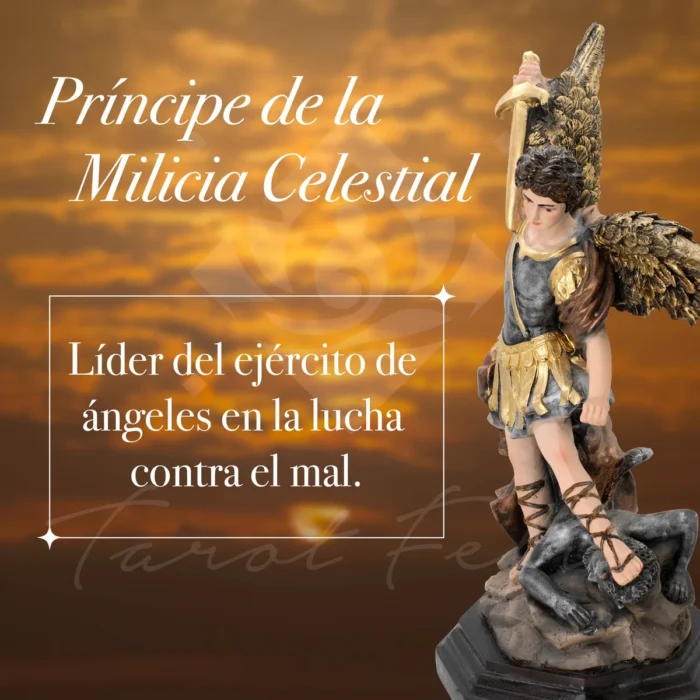 Arcangel San Miguel Angel Escultura 33 Cm Ojo De Vidrio 3