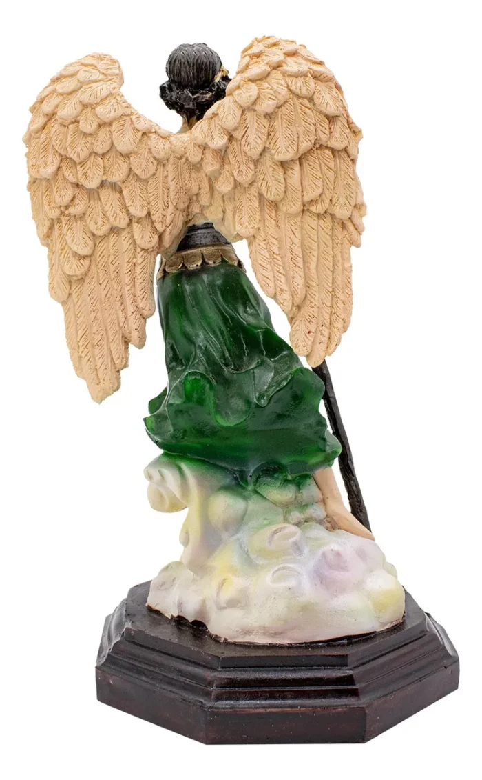 Arcangel San Rafael Angel Escultura 35 Cm Ojo De Vidrio. 2