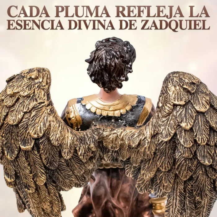 Arcangel San Zadquiel Angel Escultura 33 Cm Ojo De Vidrio 4