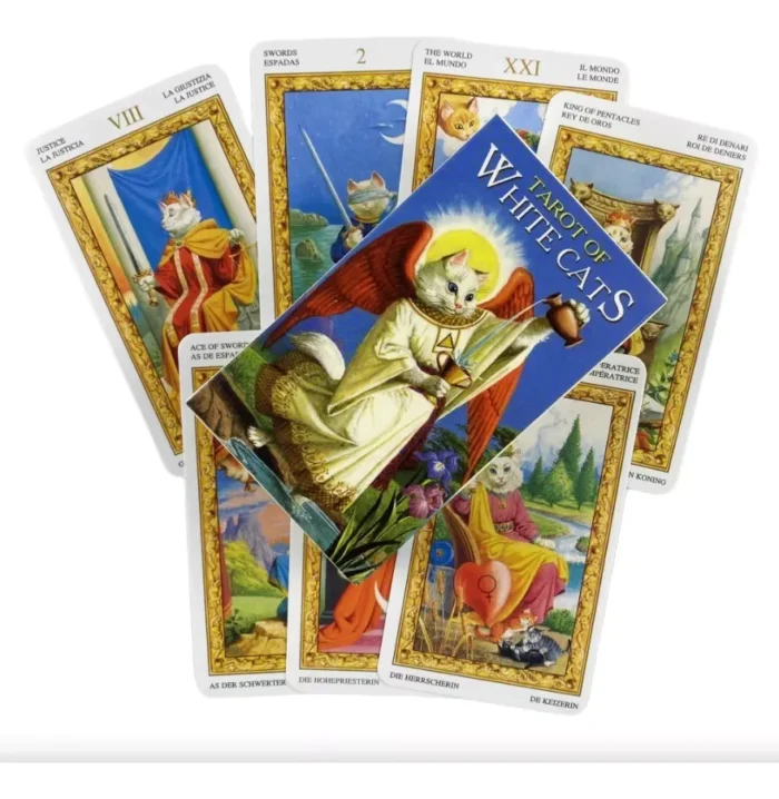 Cartas Tarot Gatos Blancos White Cats 78 Cartasebook 2