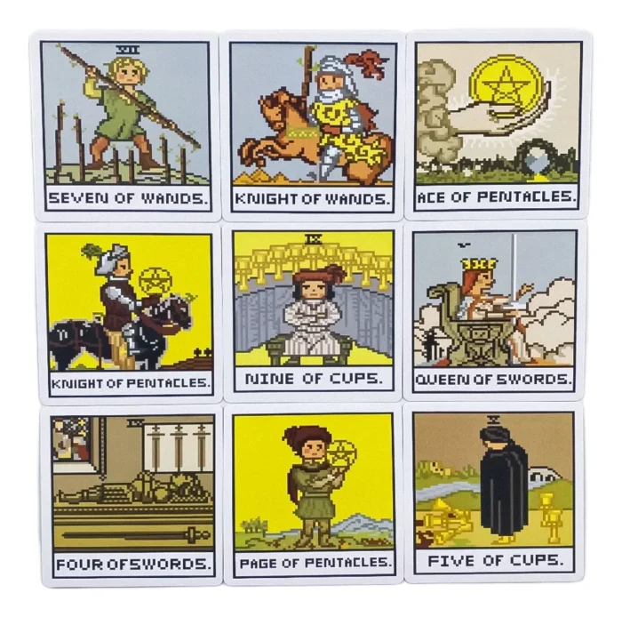 Cartas Tarot Pixeles 8 Bits Retro Rider Videojuegos Guia 1