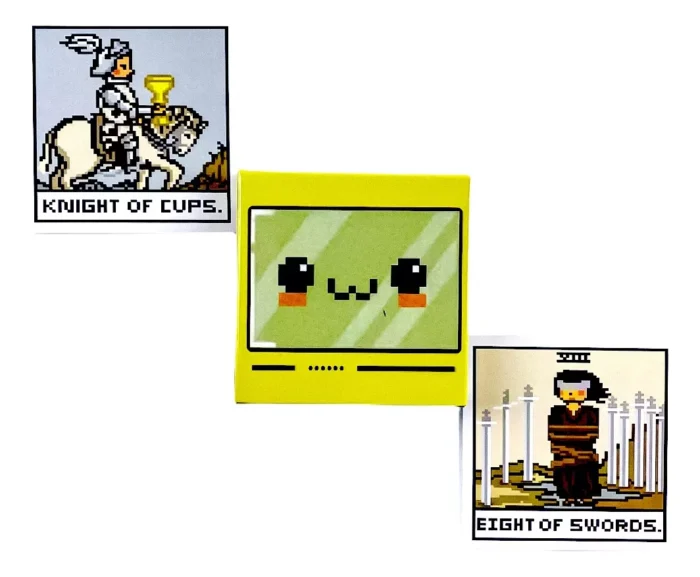 Cartas Tarot Pixeles 8 Bits Retro Rider Videojuegos Guia 3
