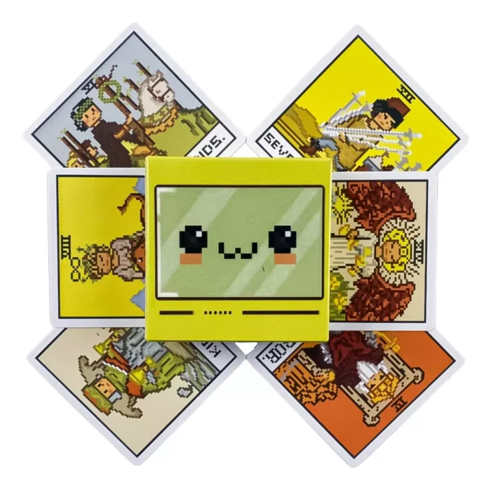 Cartas Tarot Pixeles 8 Bits Retro Rider Videojuegos Guia