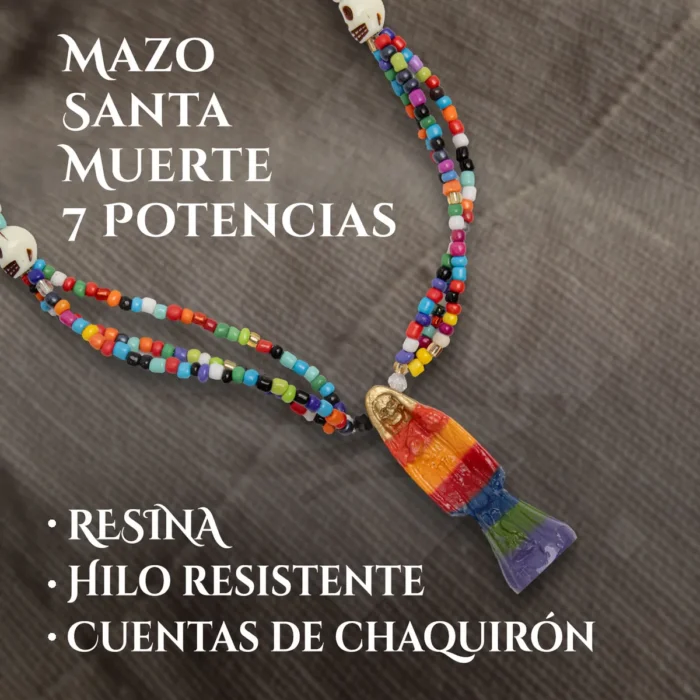 Collar Rosario Santa Muerte 7 Potencias Ritualizado 4
