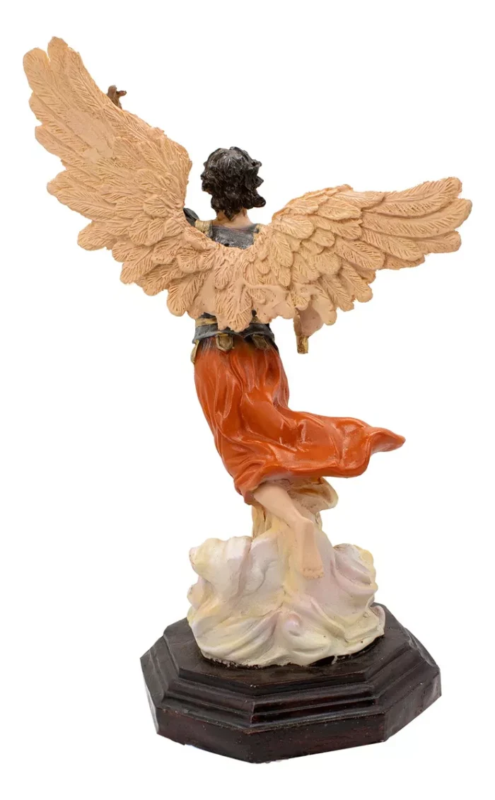 Escultura Arcangel Uriel 35 Cm Resina Ojos De Vidrio 2