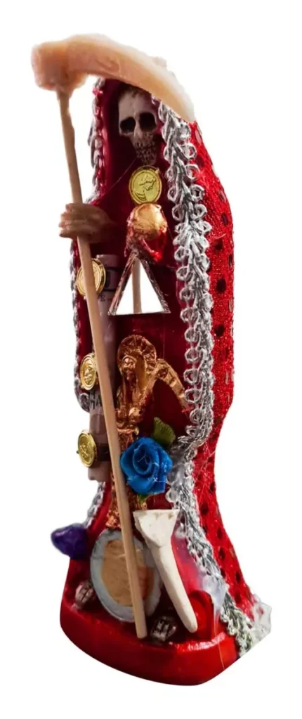 Santa Muerte Vestida 24cm + Biblia