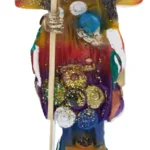 santa muerte jaguar 15 cm estatua ritualizada protección animal espiritual