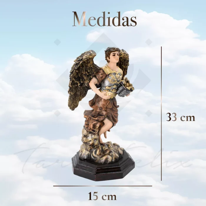 Figura Arcangel Barachiel Metalico Fortuna Ojo De Vidrio 4
