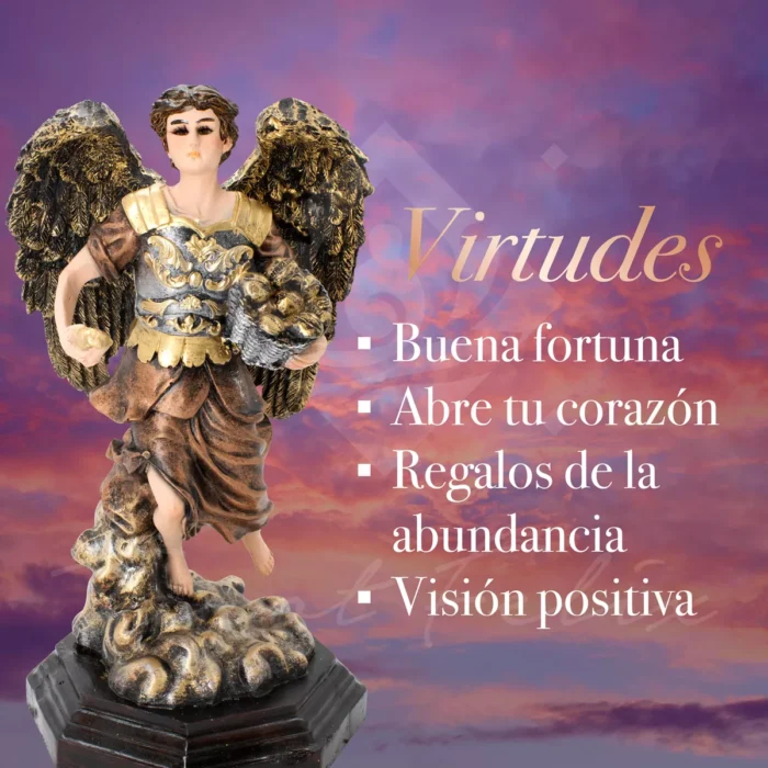 Figura Arcangel Barachiel Metalico Fortuna Ojo De Vidrio 7