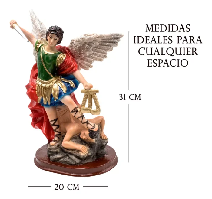 Figura Arcangel Miguel 31cm Guerrero Celestial Y Fe 1
