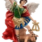 arcángel miguel 31 cm figura guerrero celestial resina