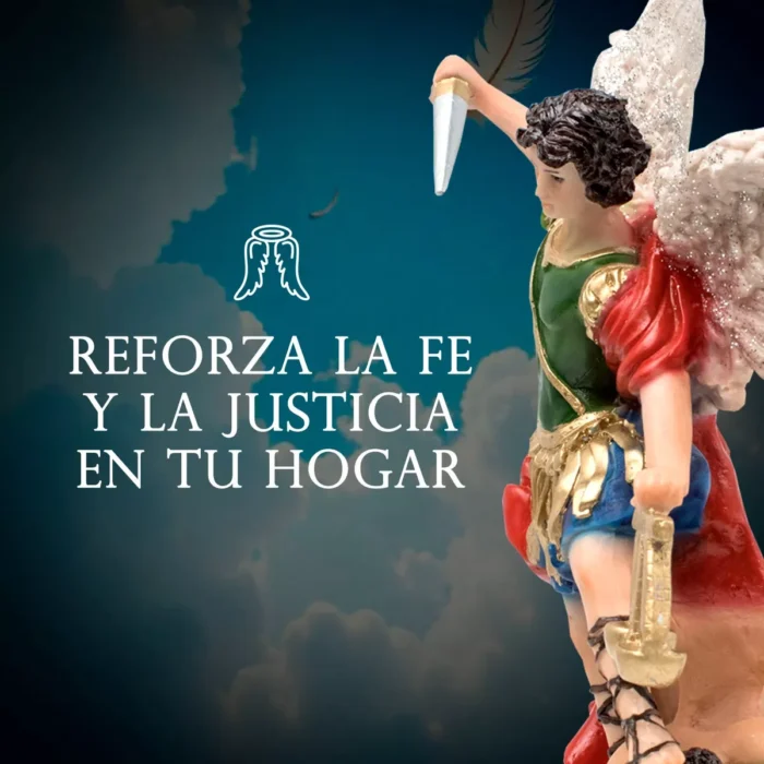 Figura Arcangel Miguel 31cm Guerrero Celestial Y Fe 2