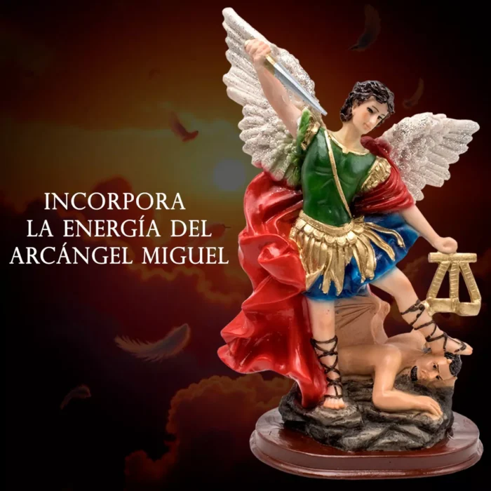 Figura Arcangel Miguel 31cm Guerrero Celestial Y Fe 5