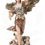 Figura Arcángel Uriel Metálico Paz Interior Ojo De Vidrio