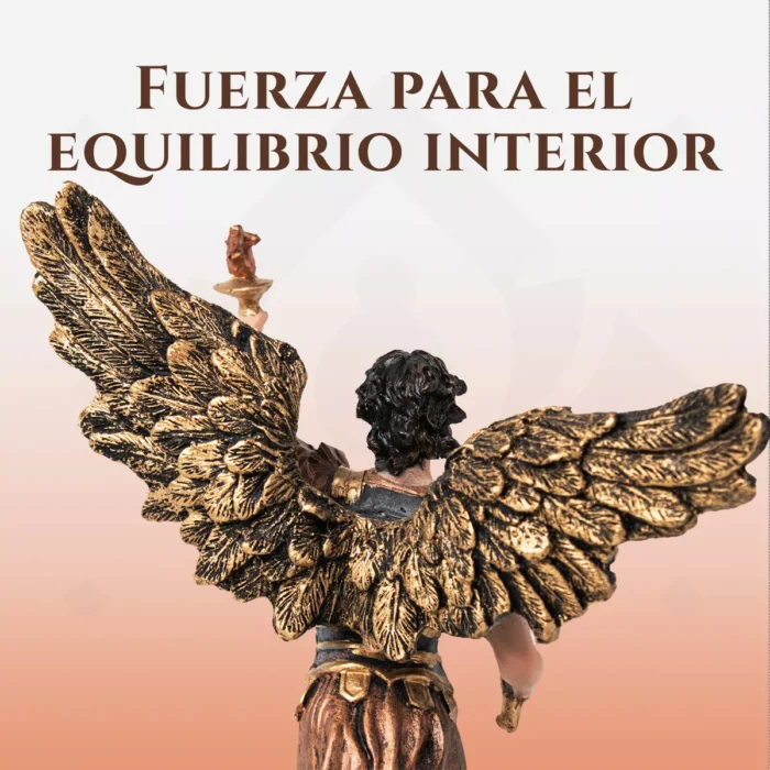 Figura Arcangel Uriel Metalico Paz Interior Ojo De Vidrio 6