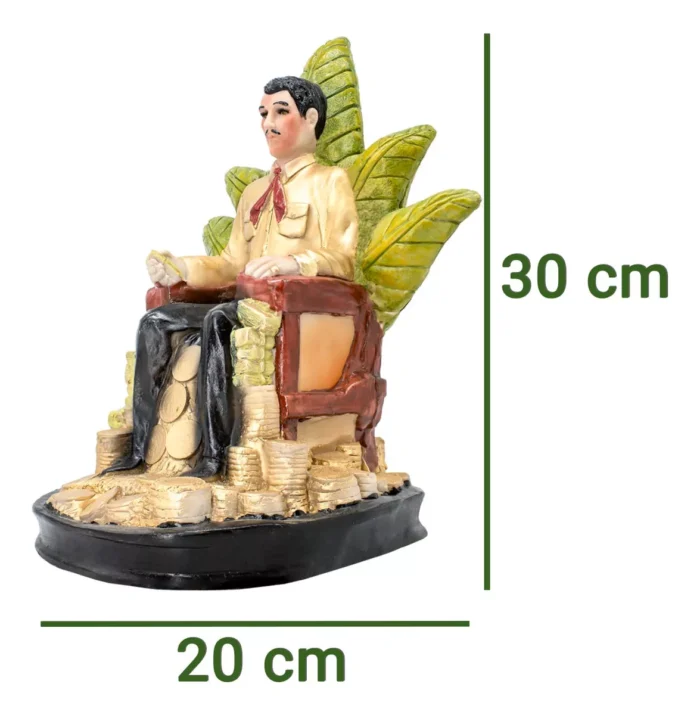 Figura Curada Jesus Malverde Santo Patrono 30 Cm 4