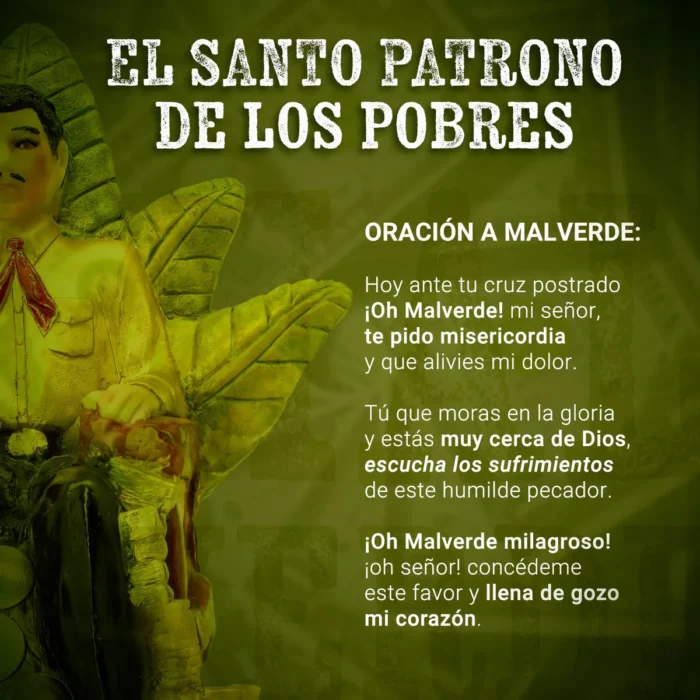 Figura Curada Jesus Malverde Santo Patrono 30 Cm 6