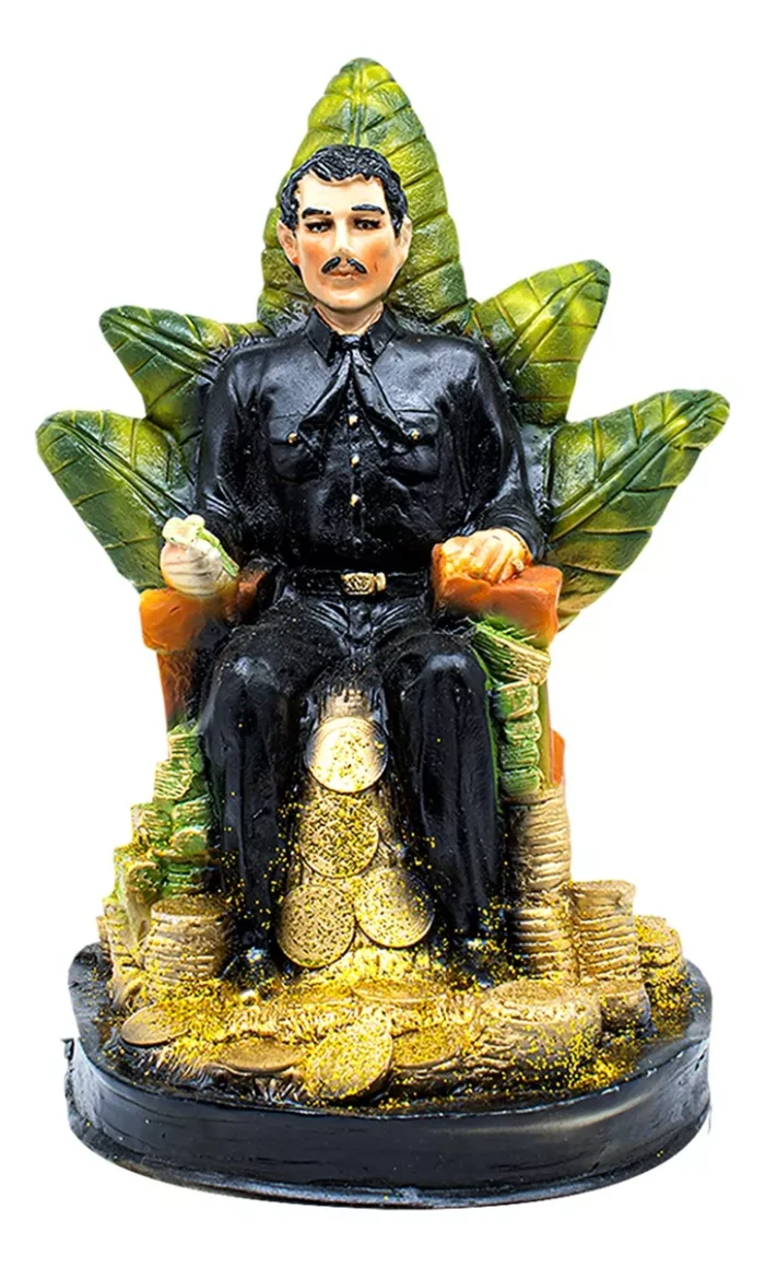 Figura Jesus Malverde 30 Cm Curada Libro Esoterico