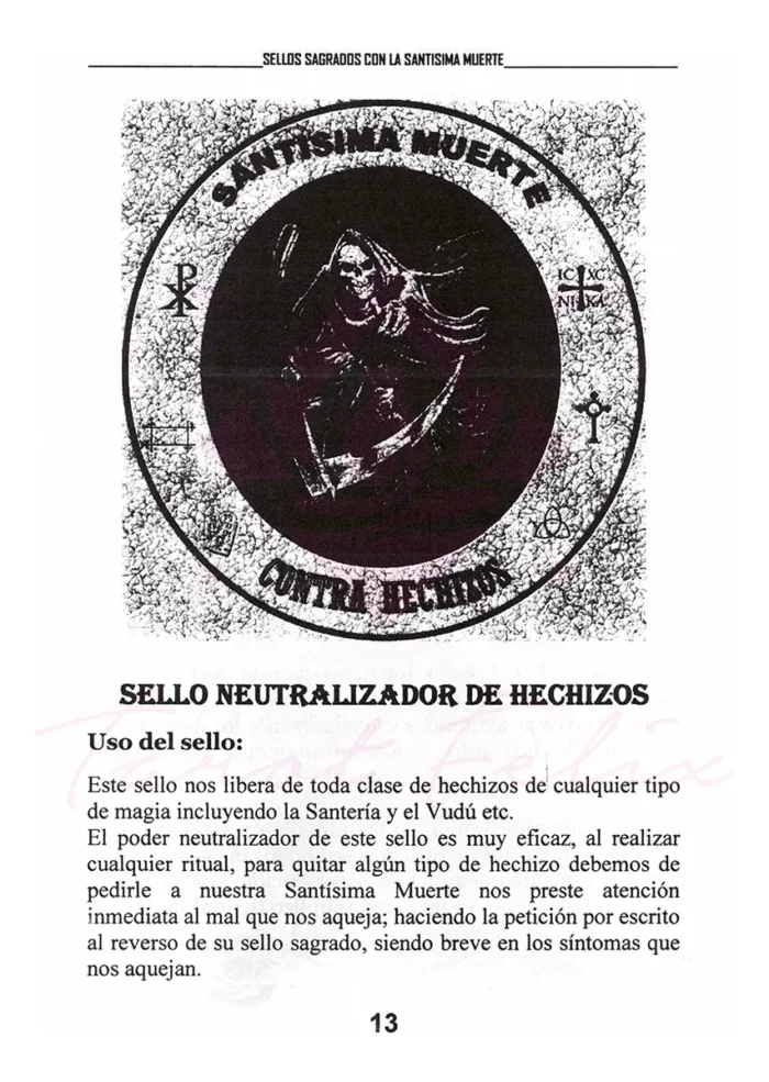 Libro Siete Sellos Sagrados De La Santa Muerte 2