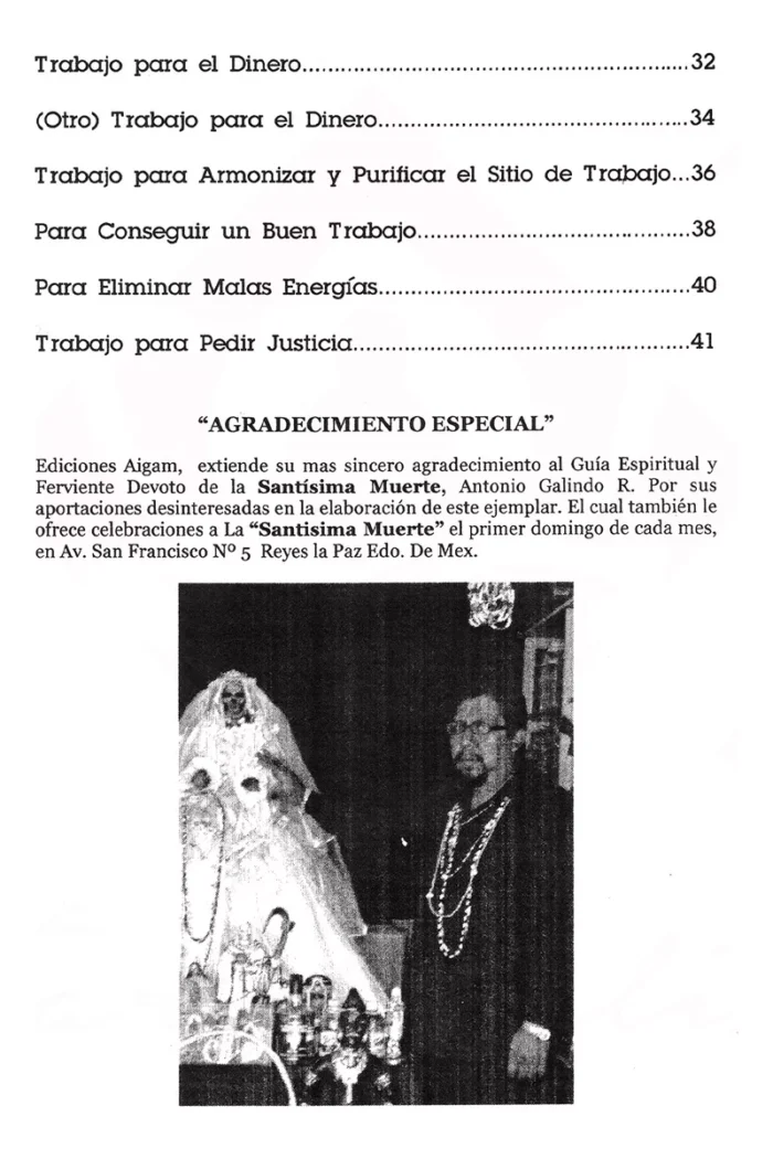 Libro Trabajos Con La Santa Muerte Rituales Y Peticiones 6