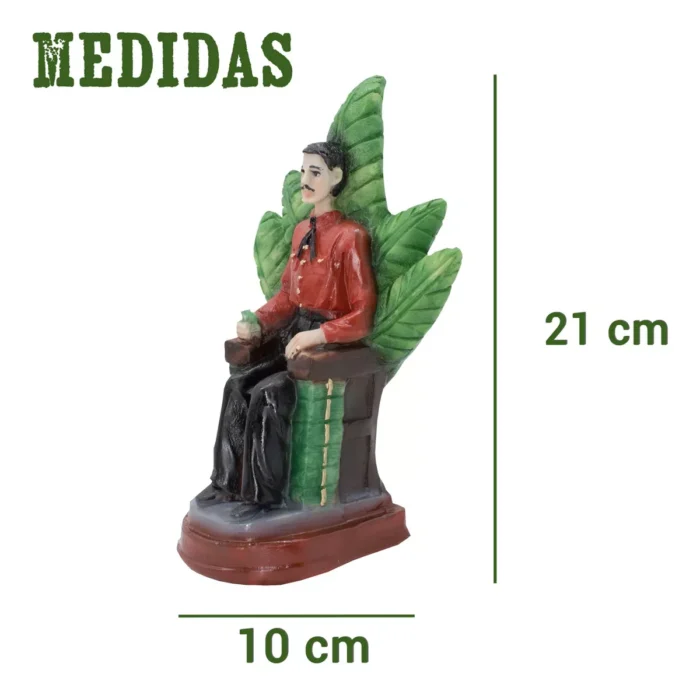 Malverde Sentado Camisa Roja 21 Cm Amparo Y Proteccion 4