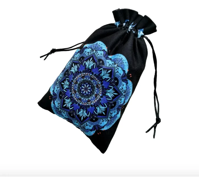 Mantel Del Altar De Tarot Azul Mandala Azul Y Lunas 6